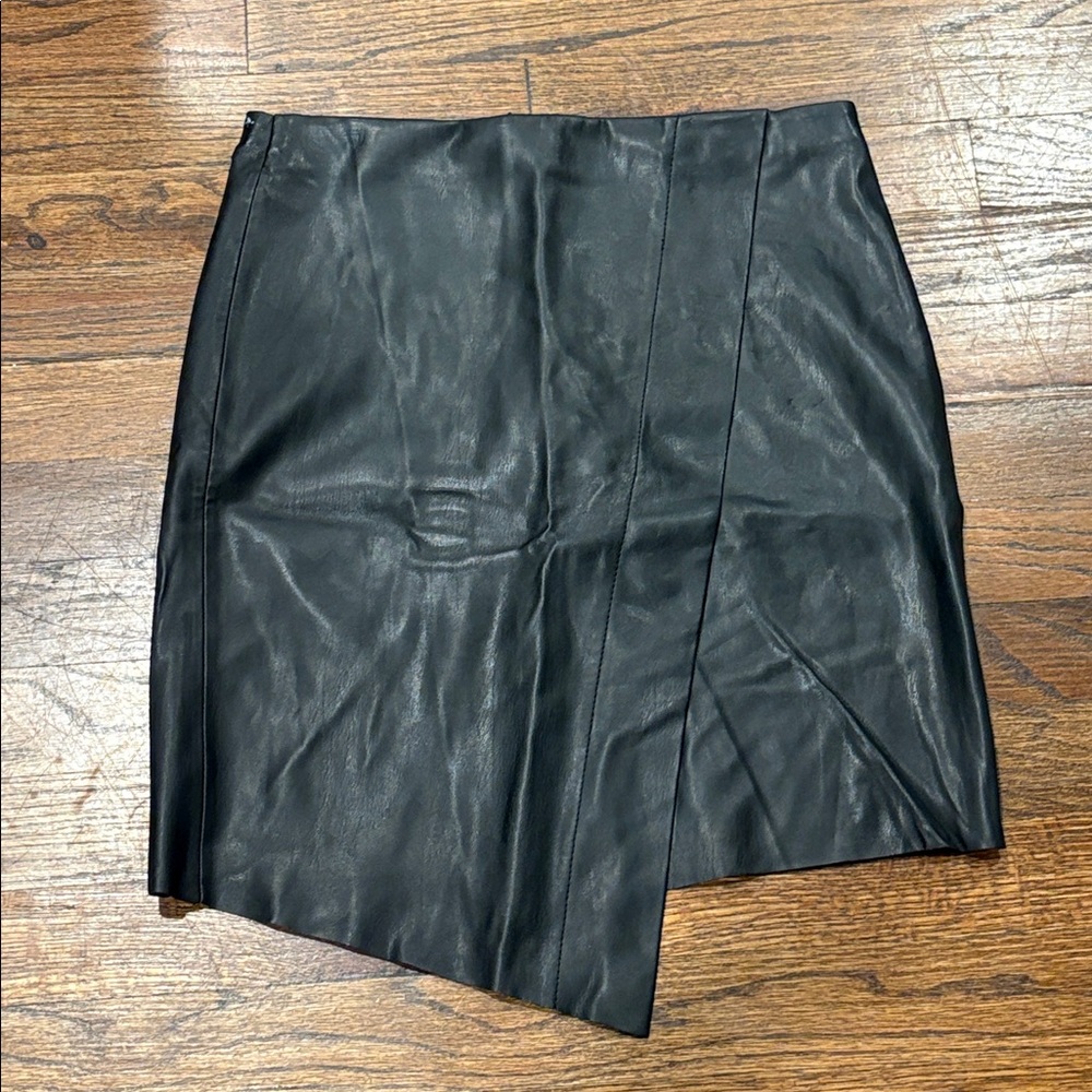 Zara Black Faux Leather Skirt